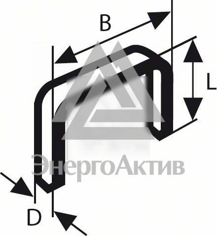 Скрепка 4мм Т53 для HT8/14. HMT 53 (1000шт) (2.609.200.291) купить по выгодной цене с доставкой