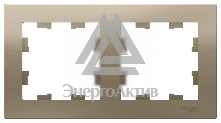 Рамка двухпостовая ATLASDESIGN универсальная шампань купить по выгодной цене с доставкой