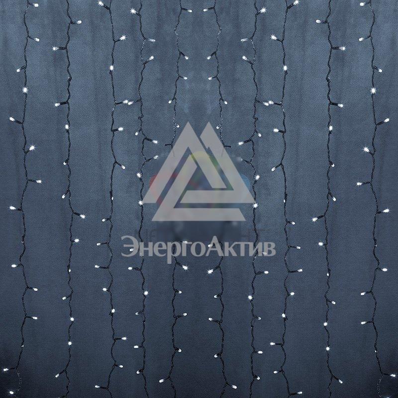 Гирлянда Светодиодный Дождь 2х6м эффект водопада прозрачный провод 24В белый купить по выгодной цене с доставкой