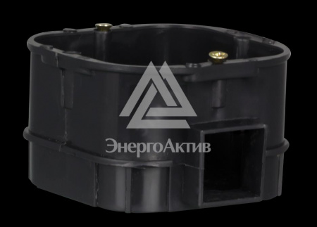 Коробка установочная КМТ-010-003 для твердых стен усиленная 60х60х43 полипропилен черная винты IP20 PROxima купить по оптовой цене с доставкой