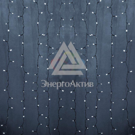 Гирлянда Светодиодный Дождь 2х6м эффект водопада прозрачный провод 24В белый купить по оптовой цене с доставкой