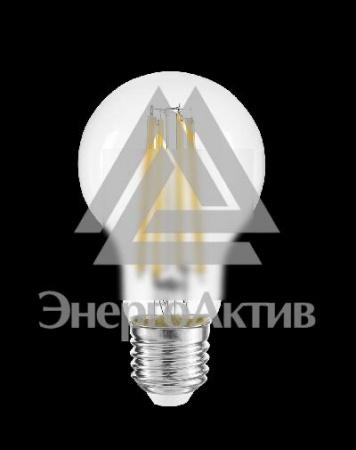 Лампа сетодиодная декоративная LED 10w E27 4000K груша прозрачная филамент 230/50 Jazzway купить по оптовой цене с доставкой