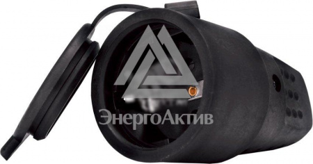 Разъем штепсельный с заземлением каучук 16А 250В IP44 (еврослот) (602228) купить по оптовой цене с доставкой