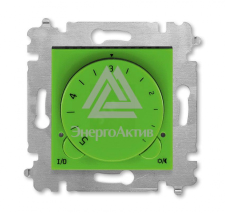 Терморегулятор ABB Levit с поворотной ручкой 16А зелёный / дымчатый чёрный (3292H-A00003 67W) купить по оптовой цене с доставкой