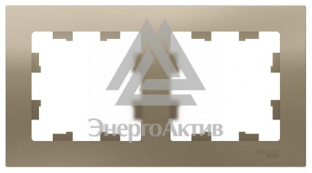 Рамка двухпостовая ATLASDESIGN универсальная шампань купить по оптовой цене с доставкой