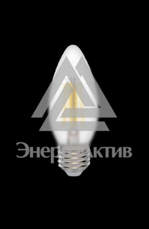 Лампа сетодиодная декоративная LED 8w E27 3000K свеча прозрачная филамент 230/50 Jazzway купить по оптовой цене с доставкой