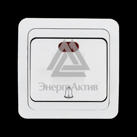 Лондон Кнопка звонка с индикатором 10А белая купить по оптовой цене с доставкой