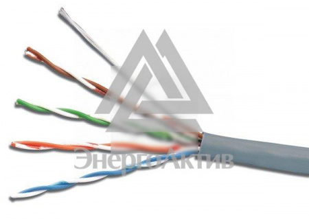 Витая пара UTP 4 пары AWG 24 категория 5е внутренняя Cu Light (UTP 4x2x24AWG in/Cu.) купить по оптовой цене с доставкой