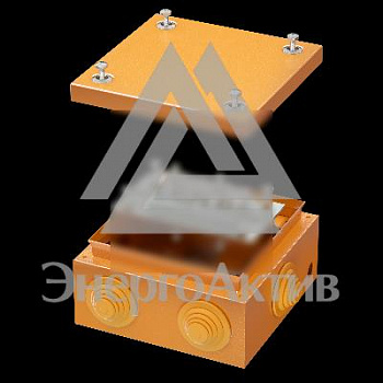 Коробка стальная FS с кабельными вводами и клеммниками IP55 150х150х80мм 4р  450V 20A 10мм.кв  нерж.контакт купить по выгодной цене с доставкой
