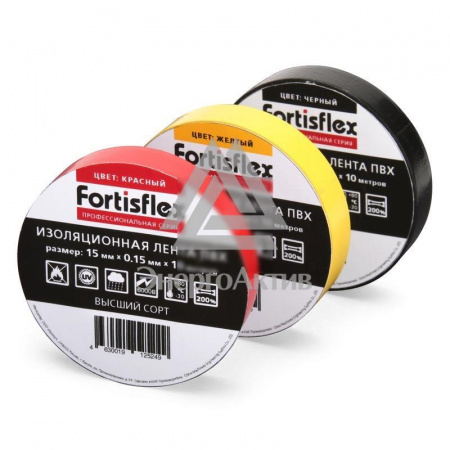 Изолента ПВХ 15x0.15х10 белая (Fortisflex) купить по оптовой цене с доставкой