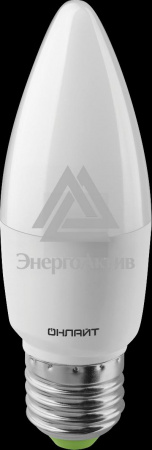 Лампа светодиодная LED 10вт Е27 белый матовая свеча (61960 OLL-C37) купить по оптовой цене с доставкой