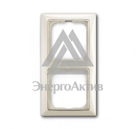 BASIC 55 Рамка 2 поста с декоративной вставкой бежевая (2512-92-507) купить по оптовой цене с доставкой