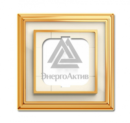 Династия Рамка 1 пост  латунь полированная белое стекло (1721-838-500) купить по оптовой цене с доставкой